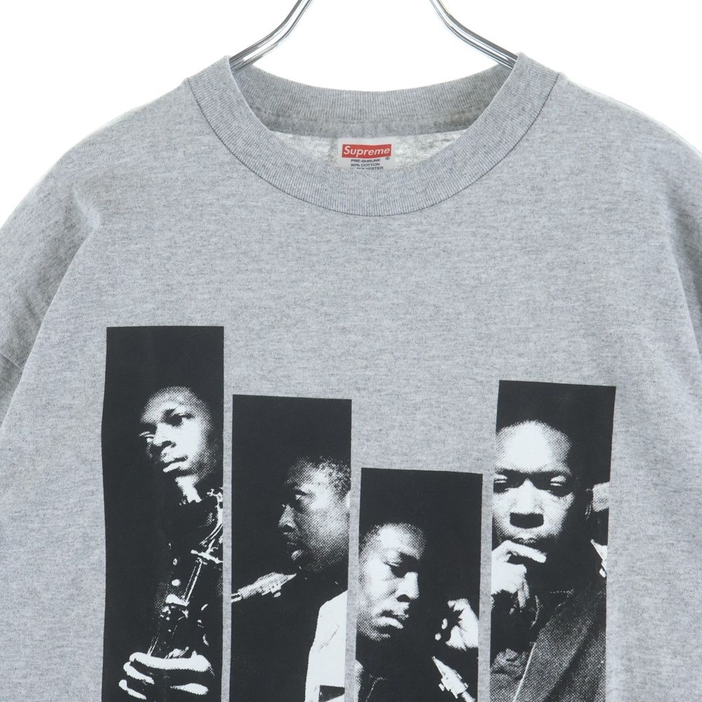 SUPREME (シュプリーム) 09SS ×John Coltrane Blue Train Session Tee ジョン・コルトレーン・ブルートレイン・セッション クルーネック半袖Tシャツカットソー グレー SUPREME (シュプリーム) 09SS ×John Coltrane Blue Train Session Tee ジョン・コルトレーン・ブルートレイン・セッション クルーネック半袖Tシャツカットソー グレー