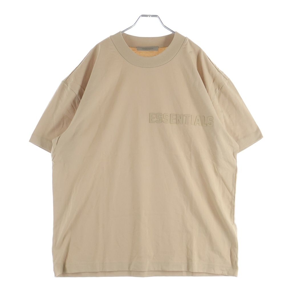 FEAR OF GOD ESSENTIALS (フィアオブゴッド エッセンシャルズ) S/S T-SHIRT ラバーロゴ 半袖Tシャツ ベージュ
