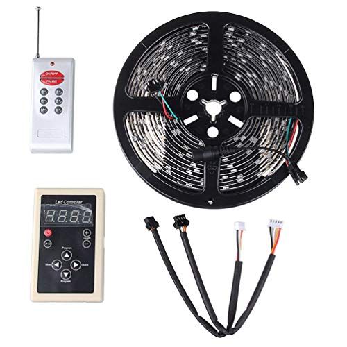 LEDテープライト RGB 防水 光が流れる 5m SMD5050 132点灯パターン フルカラー 16色設定可能 切断可能 記憶型 調光機能 黒ベース リモコン両面テープ付きts