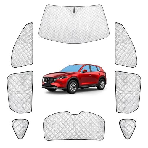 マツダCX-5 KF系 専用サンシェード 全窓対応 UVカット CX-5 車用 遮光シェード 車窓日よけ 車中泊グッズ はめ込み式 プライバシー確保 車用カーテン 盗難防止アウトドア 仮眠 車内の暑さ対策 カーフィルム カーシェード サイド 55dae440