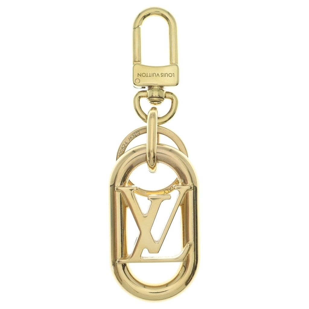 LOUIS VUITTON (ルイヴィトン) ポルト クレ LV リンク バッグチャーム ロゴキーリング ゴールド GP M00824