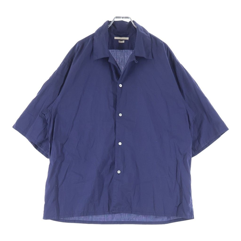 blurhms (ブラームス) Chambray Open-collar Shirt シャンブレー オープンカラー 半袖 シャツ ネイビーBHS23S026 BHS23S026