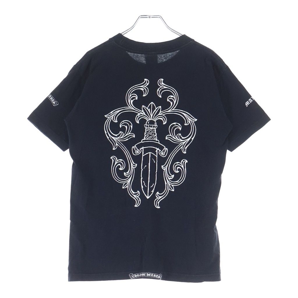 CHROME HEARTS (クロムハーツ) OLD S/S TEE オールド マックスフィールド バックダガープリント半袖Tシャツカットソー ブラック -