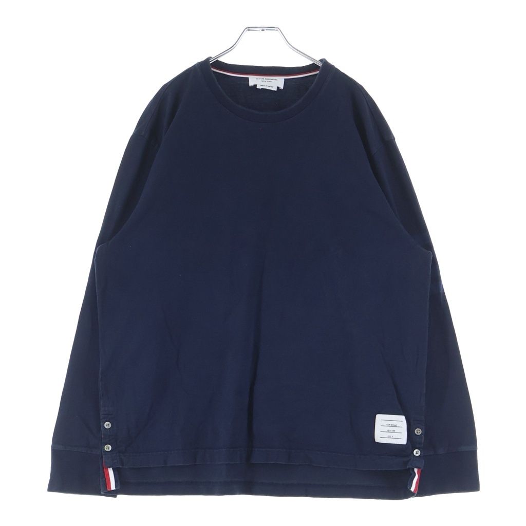 THOM BROWNE (トムブラウン) ジャージー 4BAR ラグビー長袖Tシャツ ネイビー MJS117A