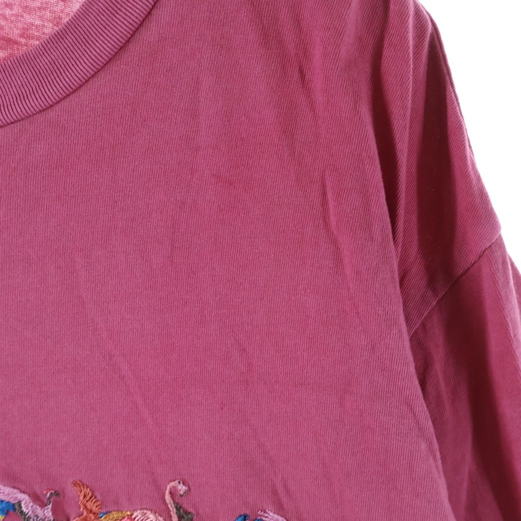 SUPREME (シュプリーム) 23SS Animal Kingdom S/S Top Magenta アニマルキングダム エンブロイダリーデザイン クルーネック コットン半袖Tシャツ カットソー ピンク -
