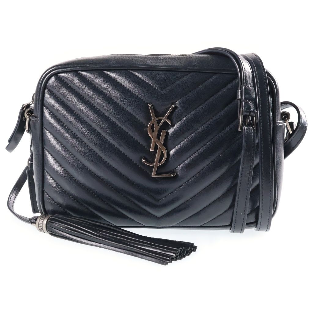 SAINT LAURENT PARIS (サンローランパリ) ルーカメラ ショルダーバッグ ブラック レザー 520534 シルバー金具