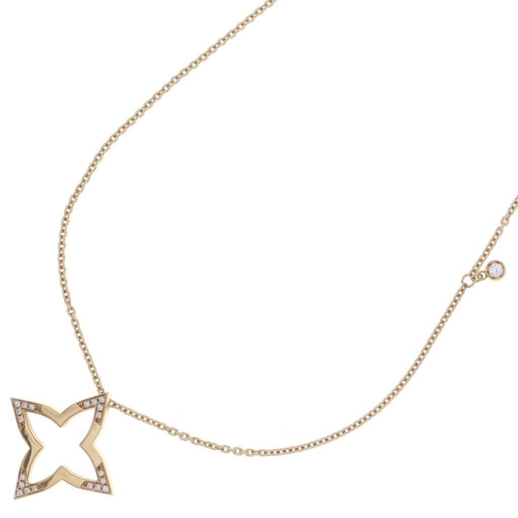 LOUIS VUITTON (ルイヴィトン) オンブレブロッサム ペンダントネックレス ダイヤモンド ピンクゴールド Au750PG Q03083