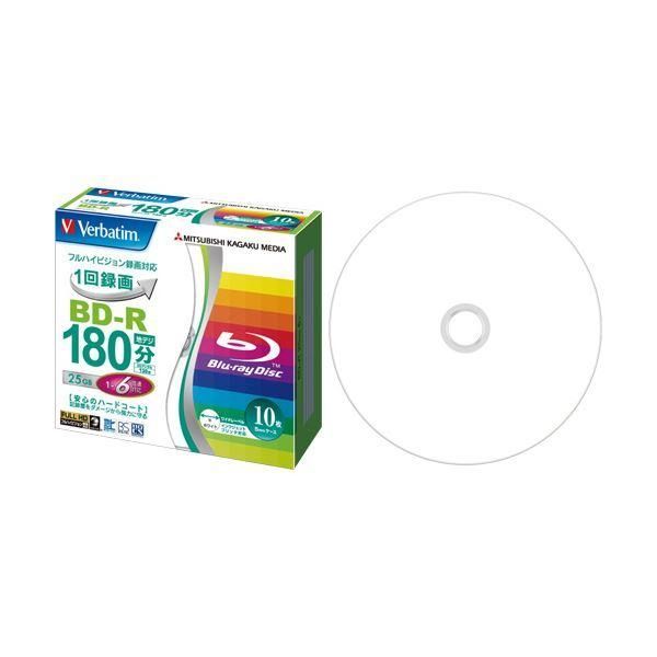 ds-（まとめ）バーベイタム 録画用BD-R 130分1-6倍速 ホワイトワイドプリンタブル 5mmスリムケース VBR130RP10V1 1パック(10枚) 〔×5セット〕