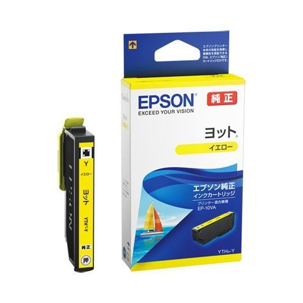 ds-（まとめ）エプソン インクカートリッジ ヨットイエロー YTH-Y 1個 〔×5セット〕