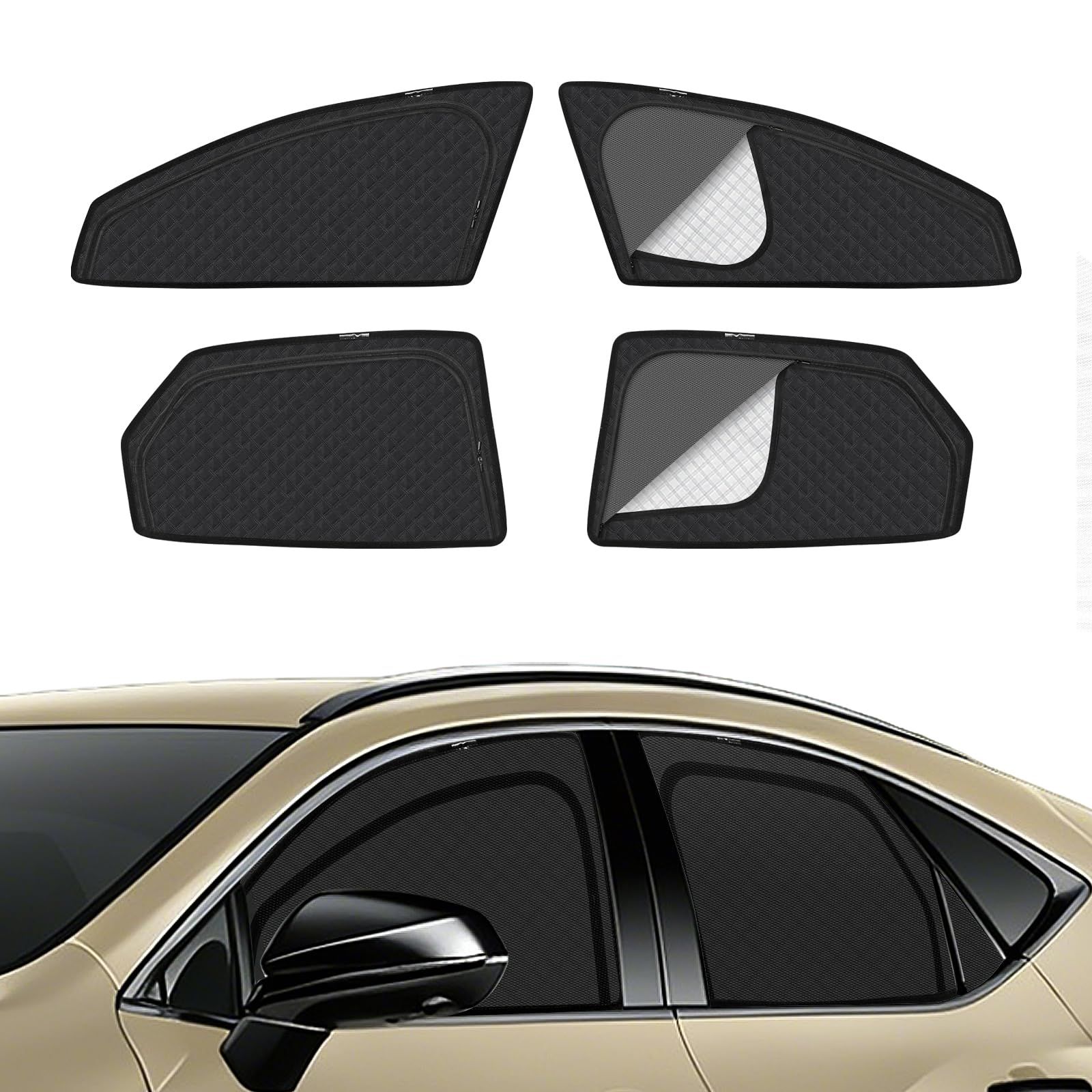 レクサス 新型NX NX250 NX350h NX450+ 車種専用 メッシュカーテン サンシェード 遮光 換気 LEXUS 20系 サイド用 2in1 カーテン 日除け 虫避け マグネット カーシェード 通風 UVカット運転席 助手席 イン d1b83603