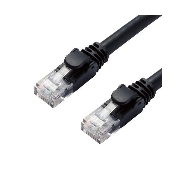 ds-（まとめ） エレコム LANケーブル／CAT6A／スタンダード／10m／ブラック LD-GPA／BK10 〔×3セット〕