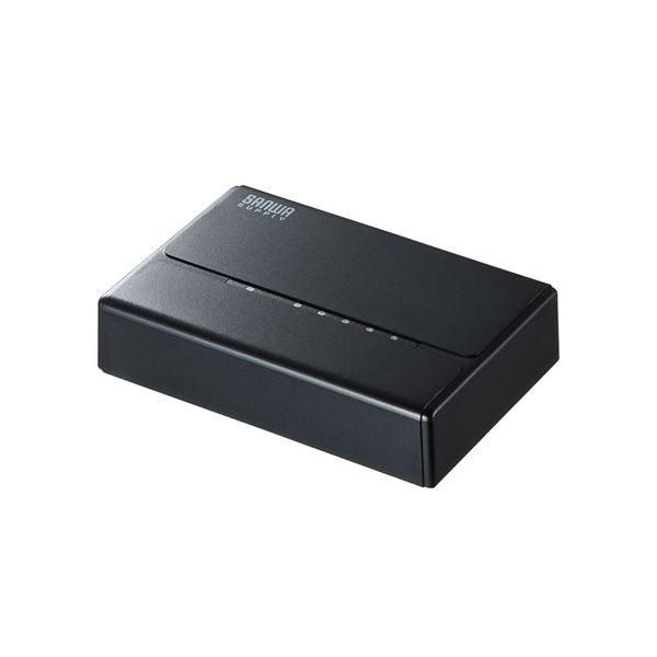 ds-（まとめ） サンワサプライ スイッチングハブ（5ポート・マグネット付き） LAN-SWHP501BK 〔×2セット〕 7,853円