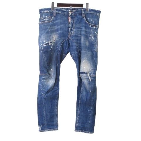 ディースクエアード DSQUARED2 Tidy Biker Jean デニム パンツ ペイント ダメージ加工 インディゴ 50 S71LB0772 12,506円