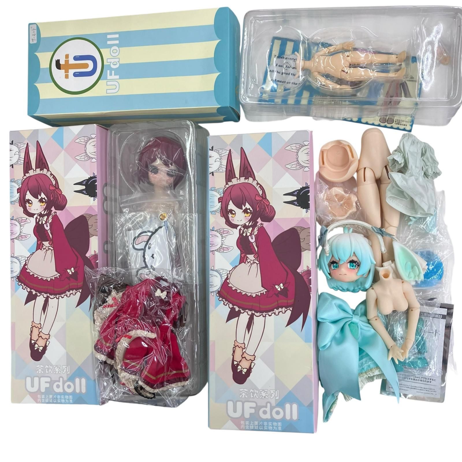 186001 UF doll　茶飲系列　フィギュア ３点まとめ売り