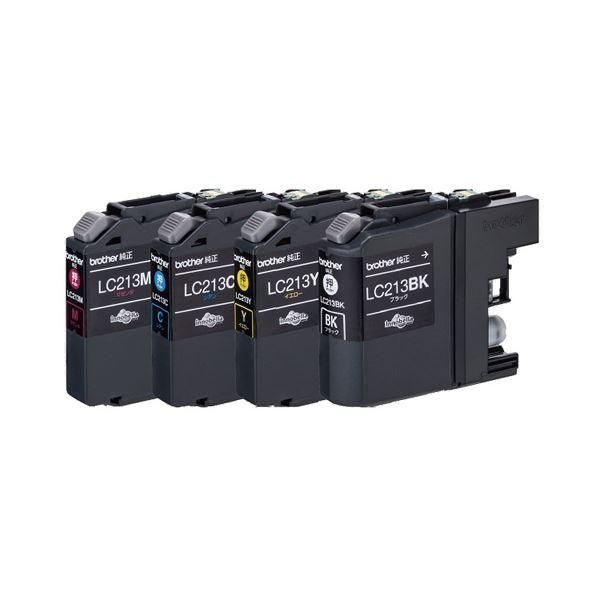 ds-(まとめ）ブラザー インクカートリッジ 4色パックLC213-4PK 1箱(4個:各色1個)〔×3セット〕