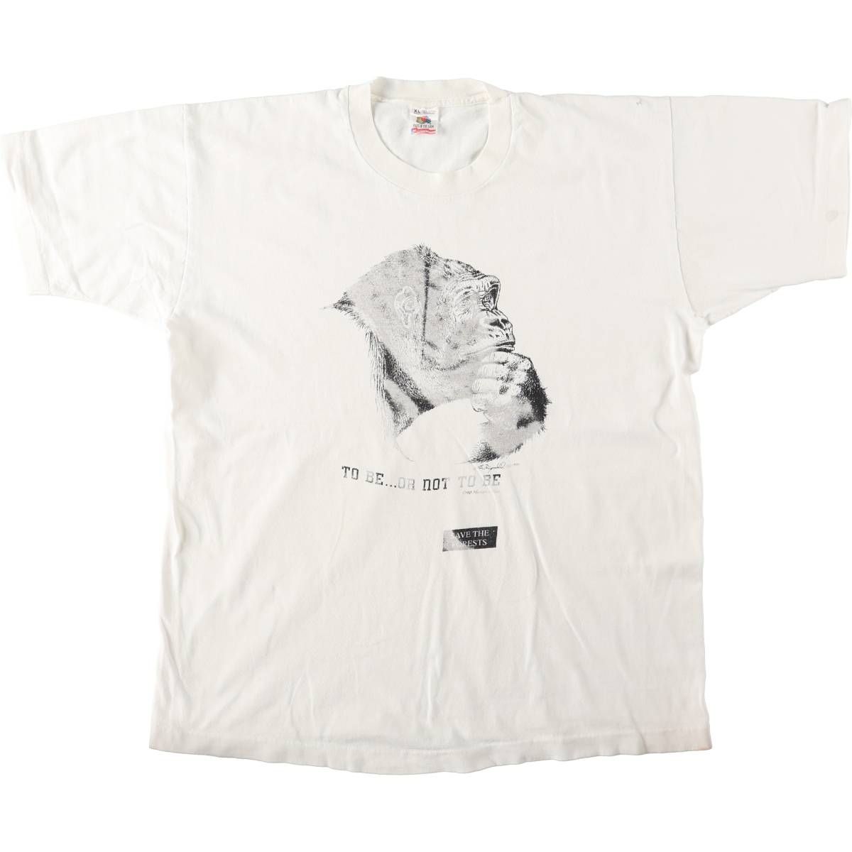 古着 90年代 フルーツオブザルーム FRUIT OF THE LOOM ゴリラ柄 アニマルTシャツ USA製 メンズXL相当 ヴィンテージ/eaa664453 10,256円