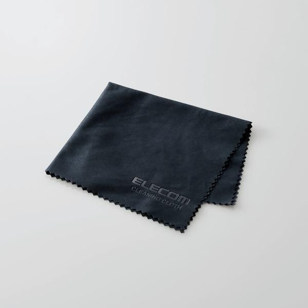 ds-（まとめ）エレコム クリーニングクロス/抗菌・防臭タイプ/ブラック KCT-009BKDE〔×5セット〕