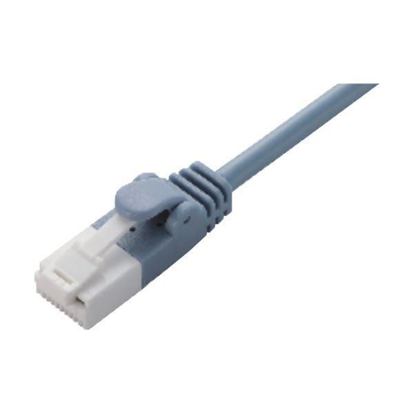 ds-(まとめ) エレコムツメ折防止やわらかLANケーブル(Cat6準拠) ブルー 10.0m LD-GPYT/BU100 1本 〔×10セット〕