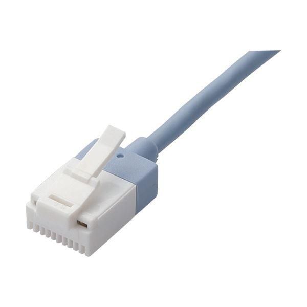 ds-(まとめ) エレコムツメ折れ防止スーパースリムLANケーブル Cat6A準拠 ブルー 5m LD-GPASST/BU50 1本 〔×10セット〕