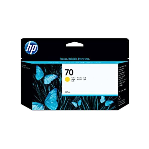 ds-(まとめ) HP70 インクカートリッジ イエロー 130ml 顔料系 C9454A 1個 〔×10セット〕