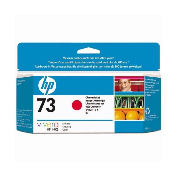 ds-(まとめ) HP73 インクカートリッジ クロムレッド 130ml 顔料系 CD951A 1個 〔×10セット〕