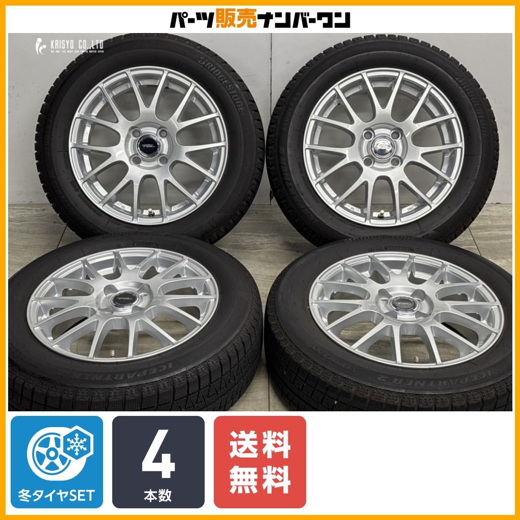 【交換用に】トップラン 15in 5.5J +42 PCD100 ブリヂストン アイスパートナー2 175/65R15 アクア ヴィッツ フィット スイフト ノート