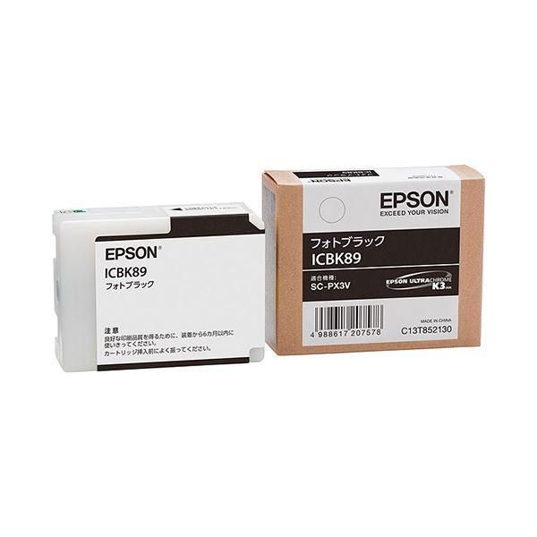 ds-(まとめ) エプソン EPSON インクカートリッジ フォトブラック ICBK89 1個 〔×10セット〕