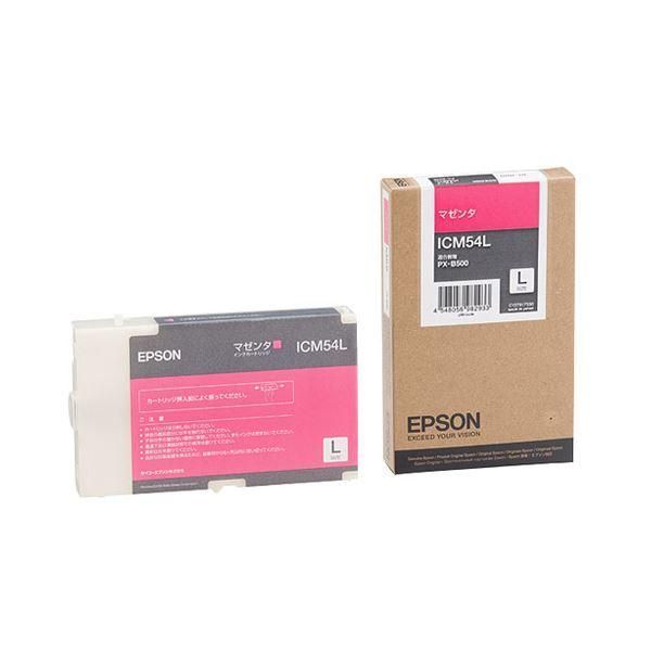 ds-(まとめ) エプソン EPSON インクカートリッジ マゼンタ Lサイズ ICM54L 1個 〔×10セット〕