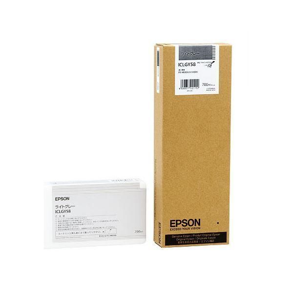 ds-(まとめ) エプソン EPSON PX-P／K3インクカートリッジ ライトグレー 700ml ICLGY58 1個 〔×10セット〕