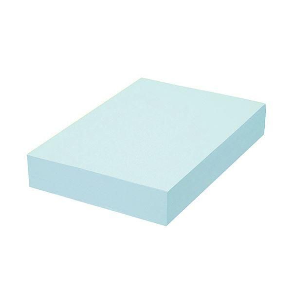ds-(まとめ) TANOSEE αエコカラーペーパーIIアクアブルー A4 1冊(500枚) 〔×10セット〕