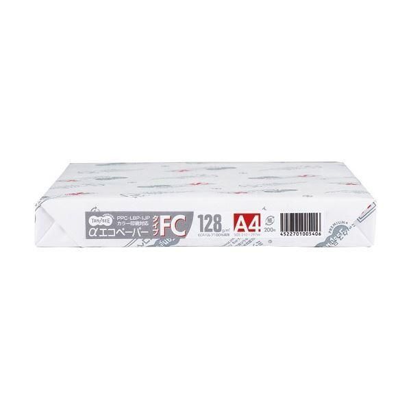 ds-(まとめ) TANOSEE αエコペーパータイプFC A4 特厚口 128g 1冊(200枚) 〔×10セット〕