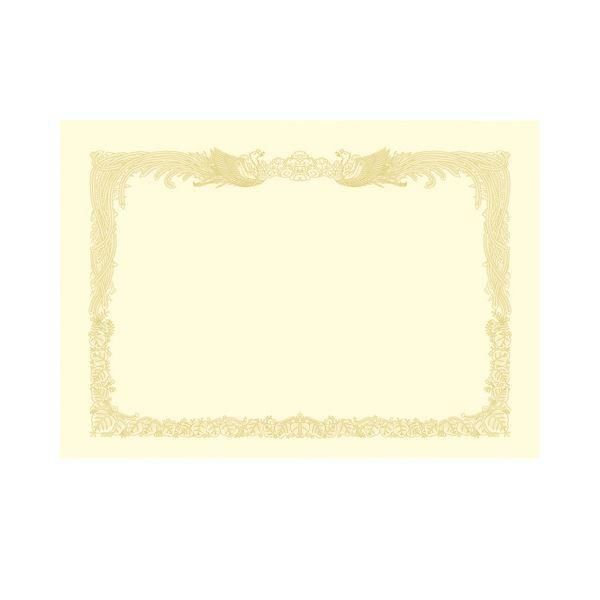 ds-(まとめ) タカ印 OA対応賞状用紙 厚口 クリーム B4 タテ書用 10-1277 1パック（10枚） 〔×10セット〕