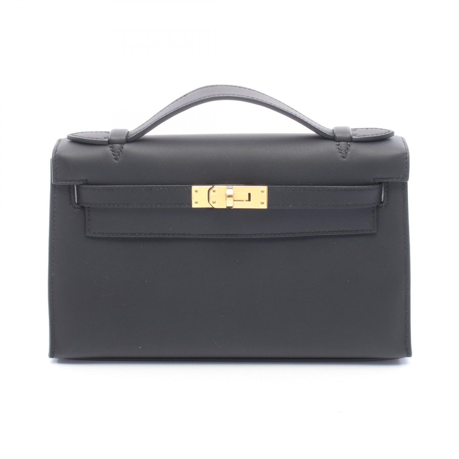 エルメス HERMES ハンドバッグ ポシェットケリー ミニ 049417CC ブラック その他 ポシェットケリー ミニ ブラック レディース 未使用