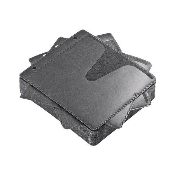 ds-(まとめ) サンワサプライブルーレイディスク対応不織布ケース リング穴付 ブラック FCD-FRBD50BK 1パック(50枚) 〔×10セット〕