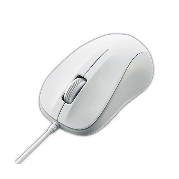 ds-(まとめ) エレコム USB光学式マウス 3ボタンRoHS指令準拠 Sサイズ ホワイト M-K5URWH/RS 1個 〔×10セット〕