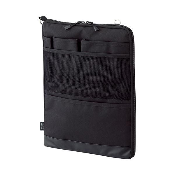 ds-(まとめ) リヒトラブ SMART FITACTACT バッグインバッグ (タテ型) A4 ブラック A-7683-24 1個 〔×10セット〕