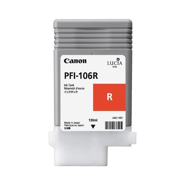 ds-（まとめ） キヤノン Canon インクタンク PFI-106 顔料レッド 130ml 6627B001 1個 〔×6セット〕