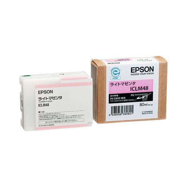 ds-（まとめ） エプソン EPSON PX-P／K3インクカートリッジ ライトマゼンタ 80ml ICLM48 1個 〔×6セット〕