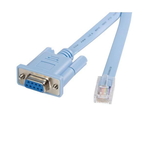 ds-（まとめ）StarTech.com Cisco コンソールケーブル 1.8m RJ45 オス-D Sub 9ピン メス ブルー DB9CONCABL6 1本 〔×3セット〕