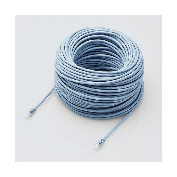 ds-エレコム LANケーブル/CAT6A対応/EU RoHS指令準拠/ツメ折れ防止カバー/簡易パッケージ仕様/70m/単線/ブルー LD-GPAT/BU70/RS
