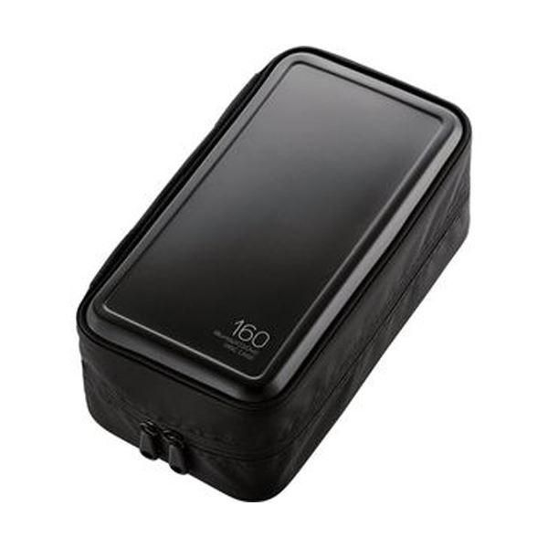 ds-（まとめ）エレコム Blu-ray・CD・DVD対応ファスナーケース 160枚収納 ブラック CCD-HB160BK 1個〔×5セット〕