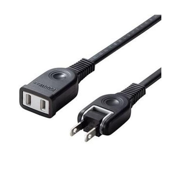 ds-（まとめ）サンワサプライ 電源延長コード 2P ブラック 2m TAP-EX2102BK 1本〔×10セット〕