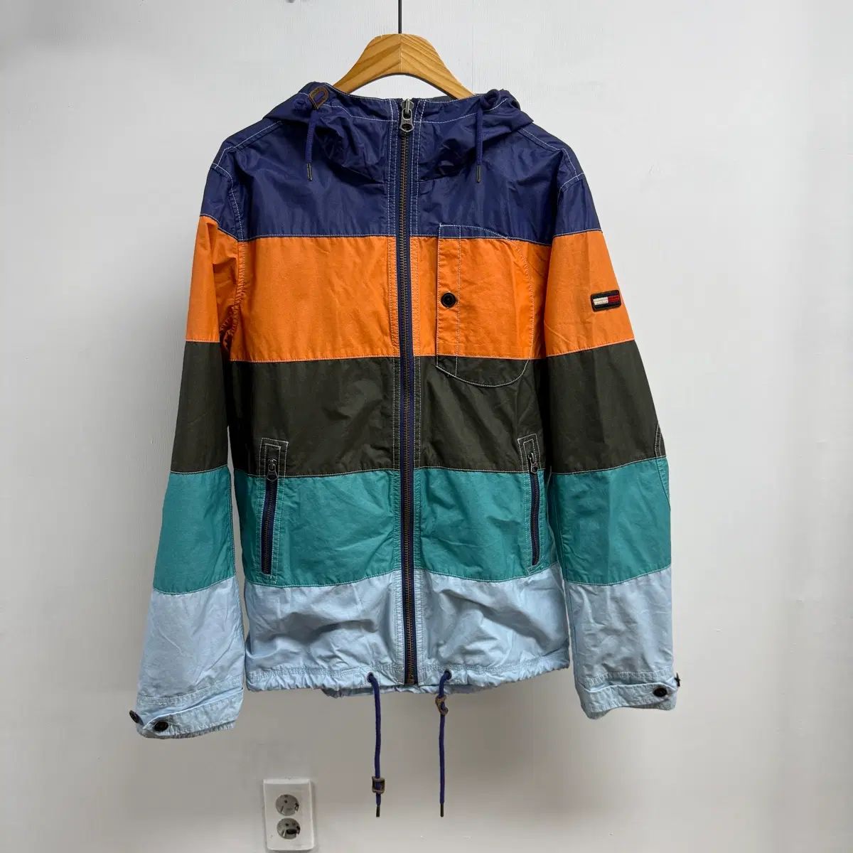 Tommy Hilfiger トミーヒルフィガー デニム ヴィンテージ カラーブロック WHO ウィンドブレーカー ジャケット M 95-100 js74 6,033円