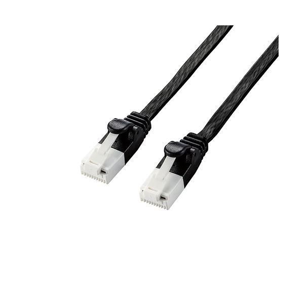 ds-〔5個セット〕エレコム LANケーブル/CAT6A準拠/爪折れ防止/フラット/10m/ブラック LD-GFAT/BK100X5 15,863円