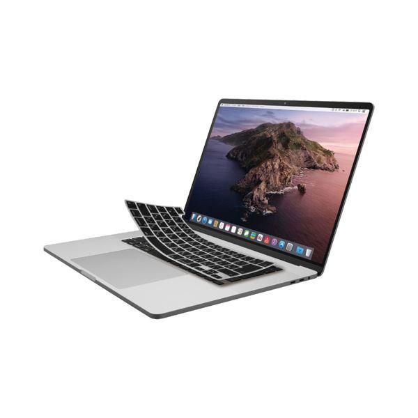 ds-（まとめ） エレコム キーボードカバー/シリコン/MacBook Pro/16inch/半透明/ブラック PKS-MBP16CBK 〔×2セット〕