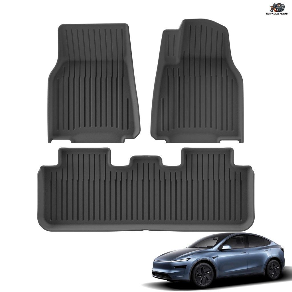 RHD TESLA MODEL Y 5SEATS LAUNCH 2025+ JUNIPER TPE FLOOR MATS CARGO LINER TRUNK MATS BACKREST PAD PROTECTION