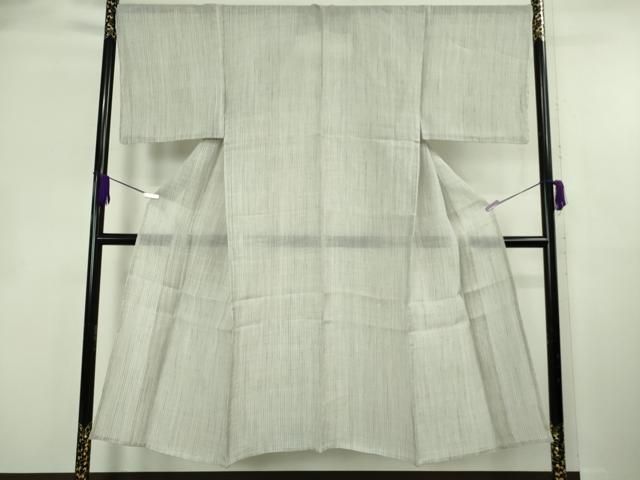 平和屋本店＊最高級　夏物　男性　越後上布　縞　苧麻　逸品　未使用　DZAB8769kh6