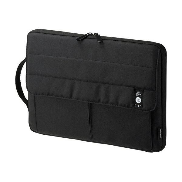 ds-(まとめ) サンワサプライ カジュアルPCインナーケース 11.6型ワイド対応 ブラック IN-CA11BK 1個 〔×3セット〕