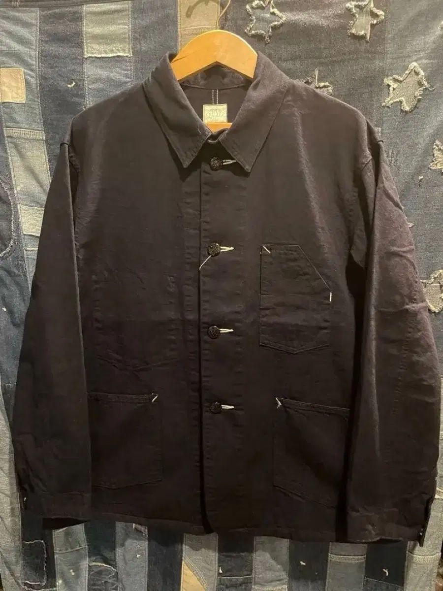 ポストオーバーオールズ ツイル Indigo カバーオール ジャケット