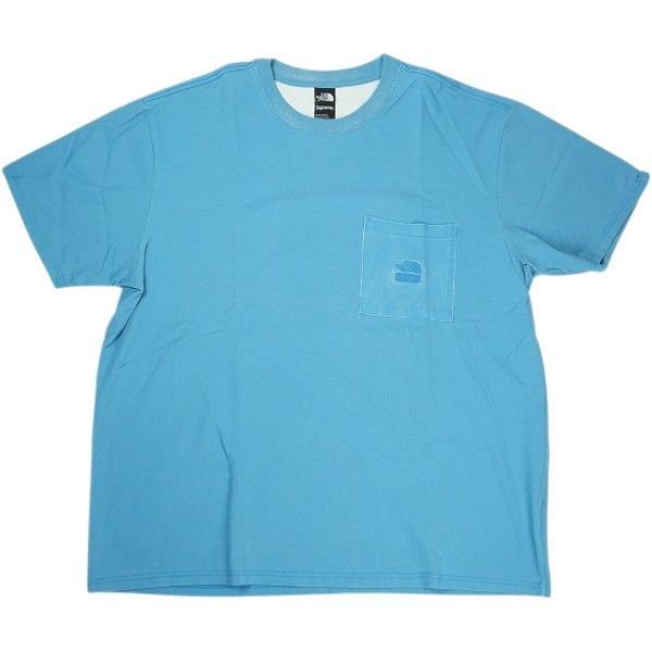 Size【L】 SUPREME シュプリーム ×THE NORTH FACE 21SS Pigment Printed Pocket Tee Tシャツ 水色 【中古品-良い】 30014730